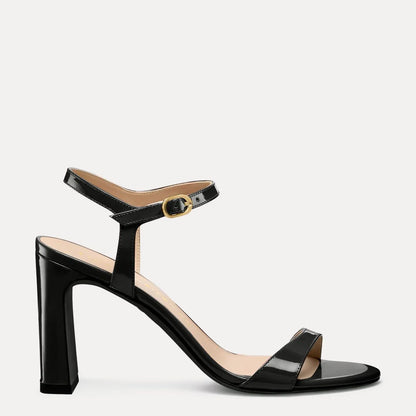 Babette Block-Heel Sandal 85 - Black Patent Leather