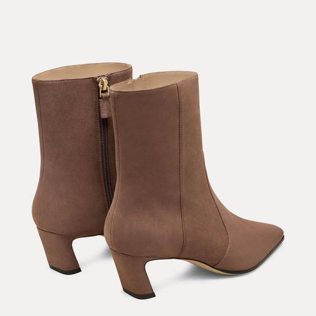 Stassi Zip Bootie 50 - Taupe Suede