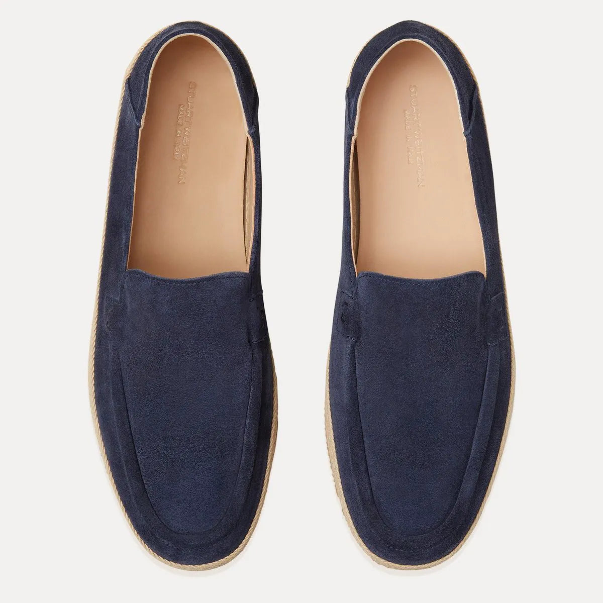 Men's Bala Espadrille - Blue Suede & Natural Jute