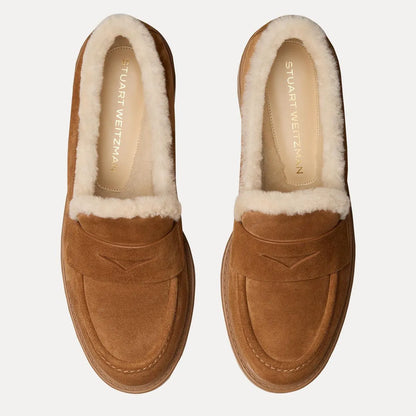 Celia Lite Shearling Loafer - Doe Suede & Vanilla Shearling