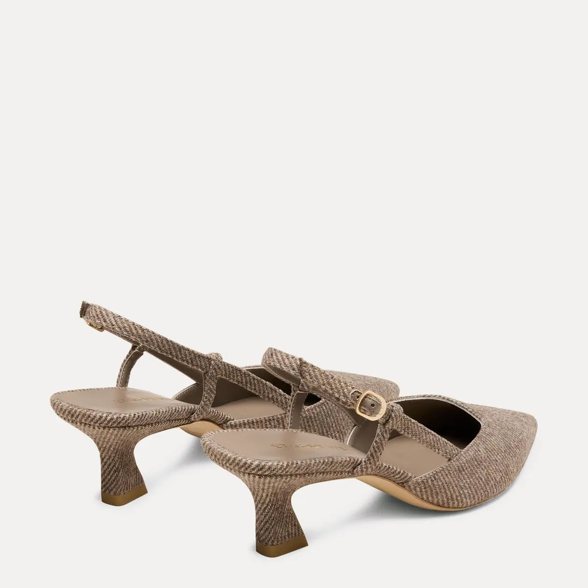 Vinnie Slingback Pump 50 - Taupe Twill Fabric