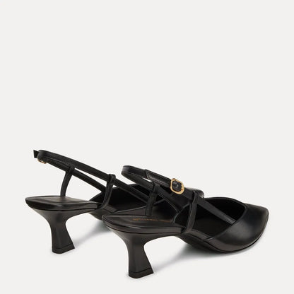 Vinnie Slingback Pump 50 - Black Leather