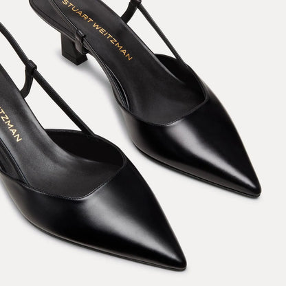 Vinnie Slingback Pump 50 - Black Leather
