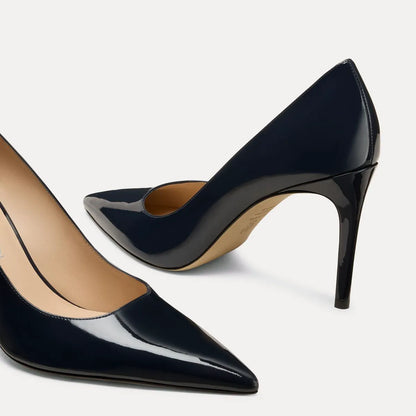 Stuart Power Pump 85 - Navy Blue Patent Leather