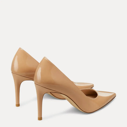 Stuart Power Pump 85 - Adobe Beige Patent Leather