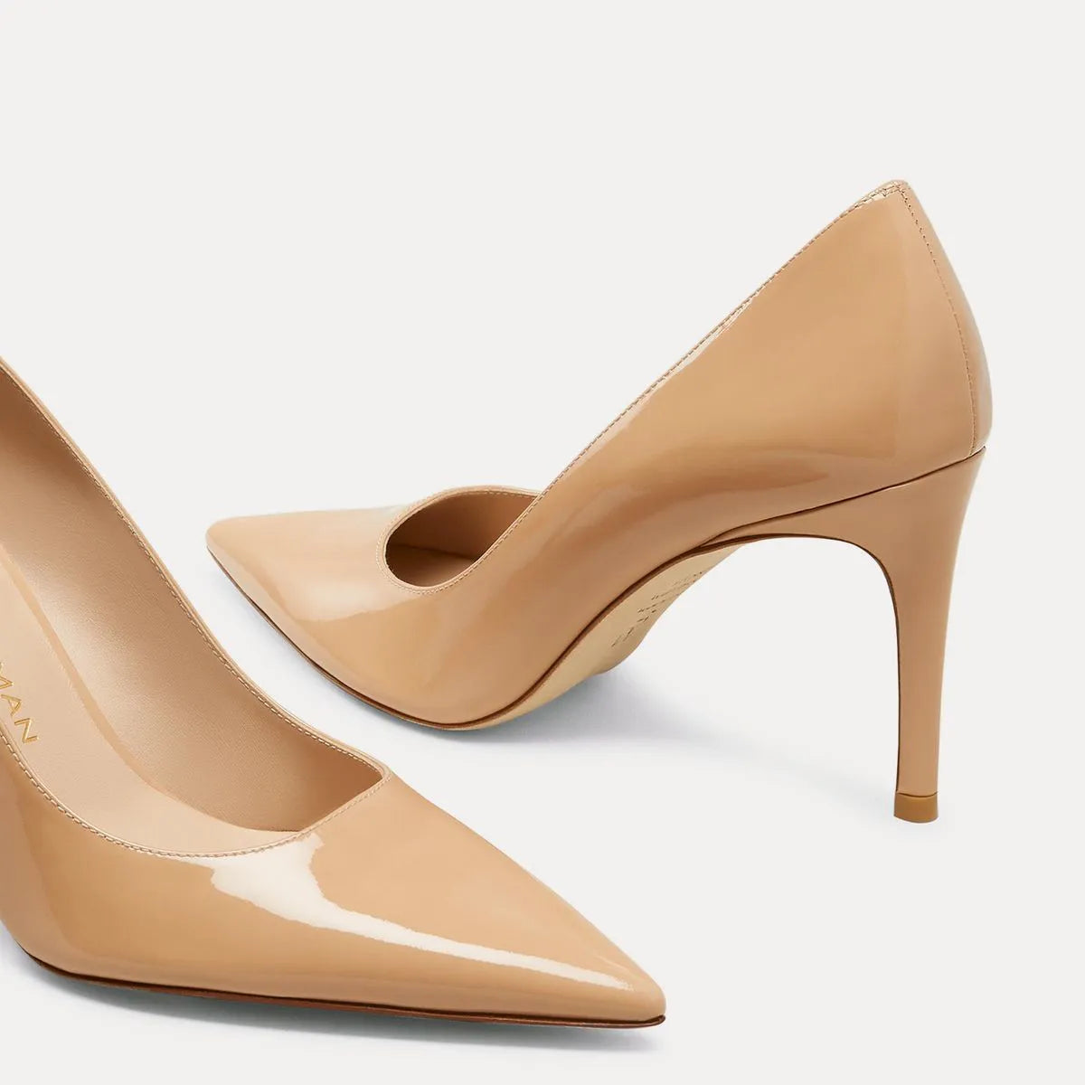 Stuart Power Pump 85 - Adobe Beige Patent Leather