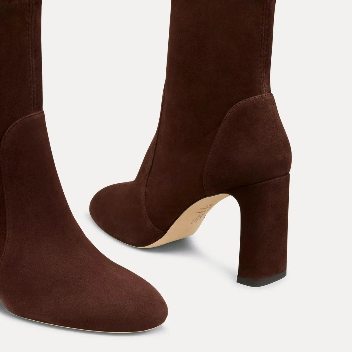 Babette Sock Bootie 85 - Walnut Stretch Suede