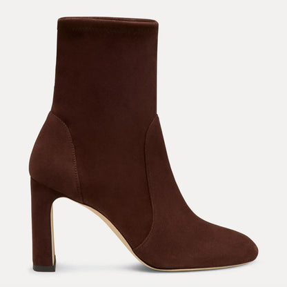 Babette Sock Bootie 85 - Walnut Stretch Suede