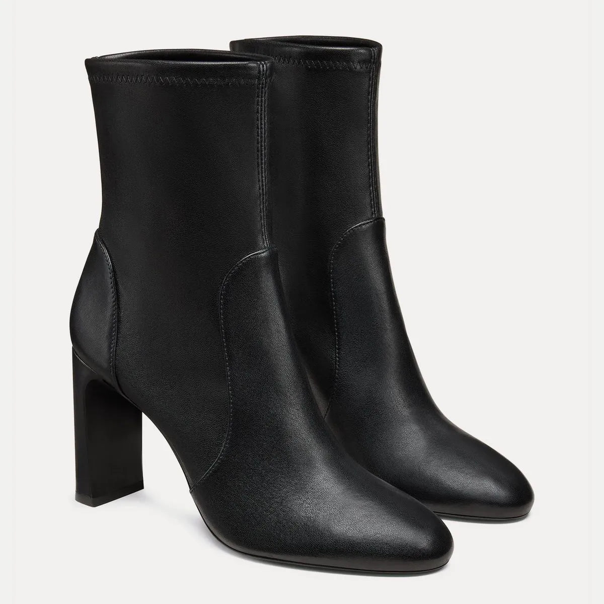 Babette Sock Bootie 85 - Black Stretch Leather
