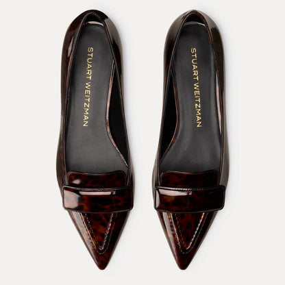 Sovinnie Flat - Brown Tortoise-Print Leather