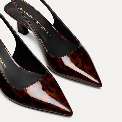 Vinnie Ankle-Strap Pump 50 - Brown Tortoise-Print Leather