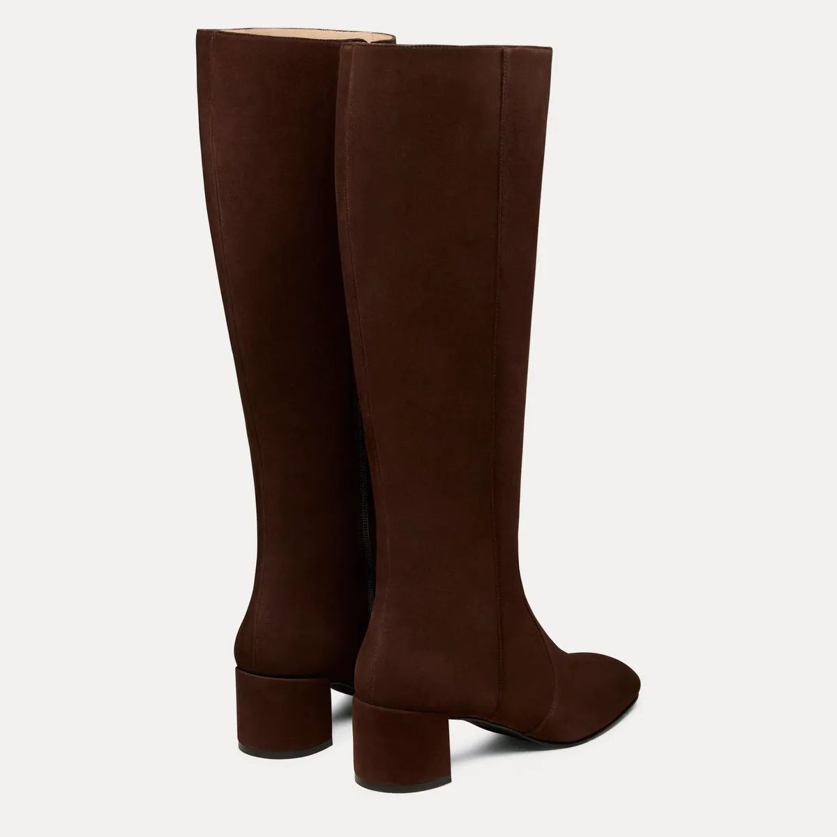 Maeve Zip Wide-Calf Knee-High Boot - Walnut Suede