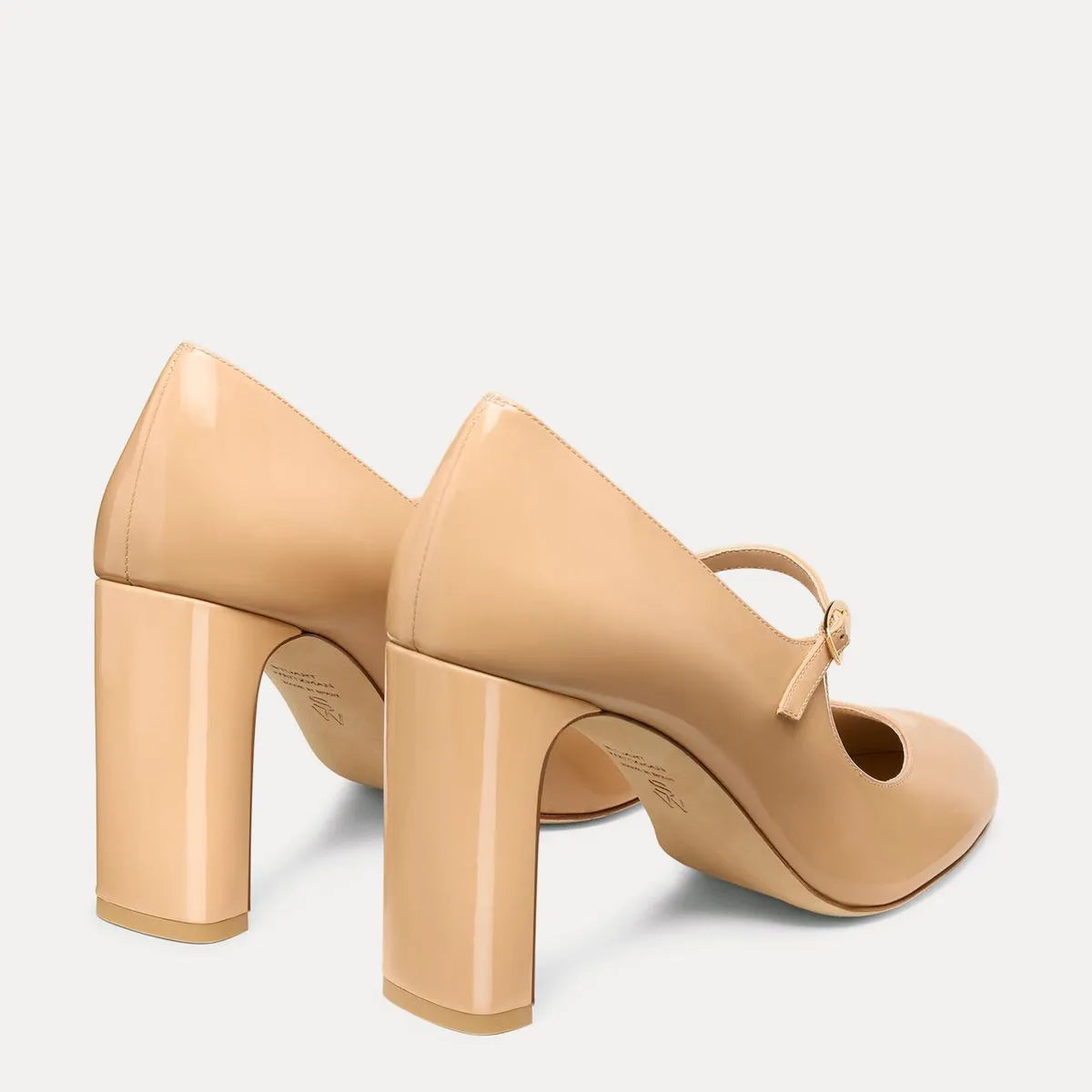 Babette Mary Jane Pump 85 - Adobe Beige Patent Leather