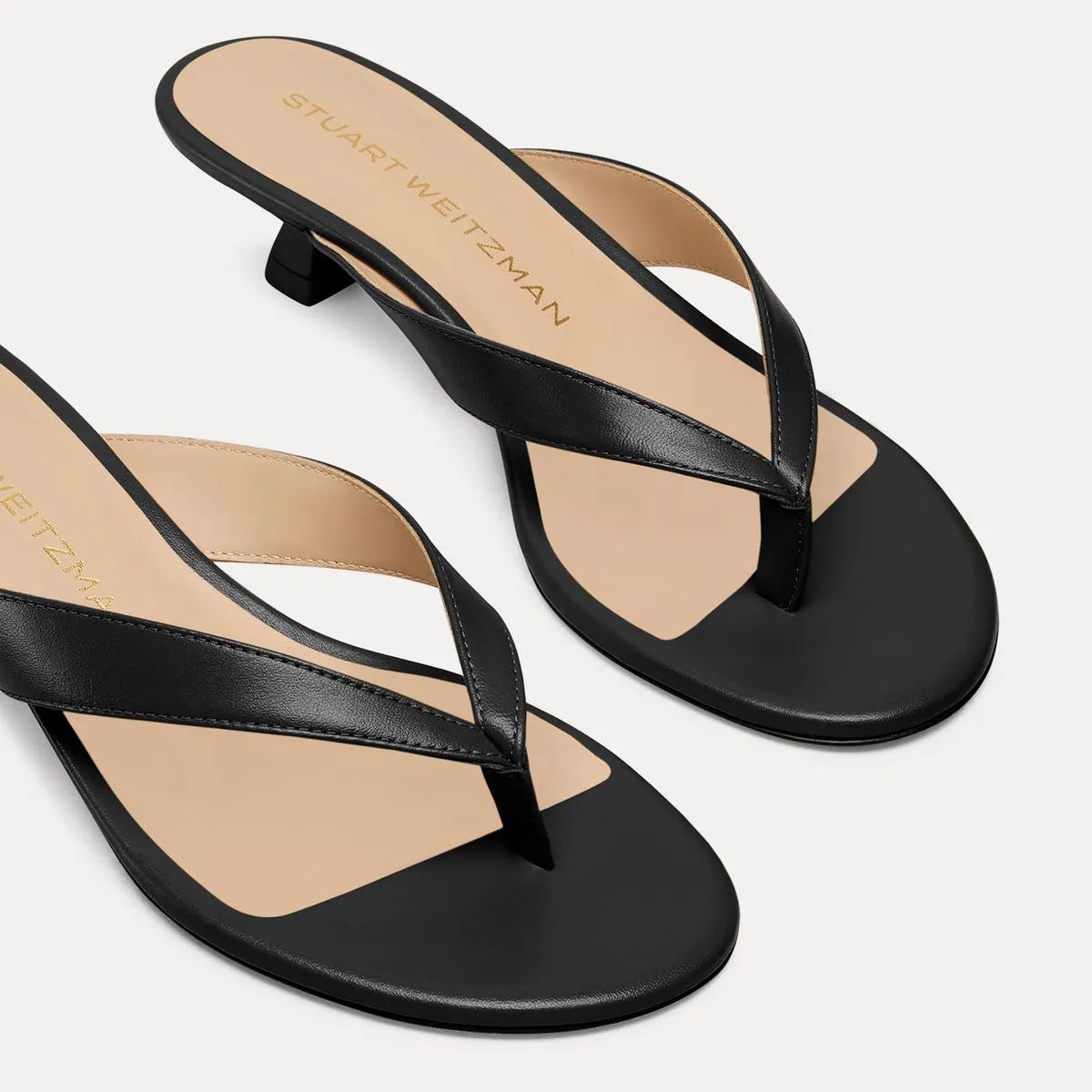 Rio Sleek Thong Sandal 35 - Black Leather