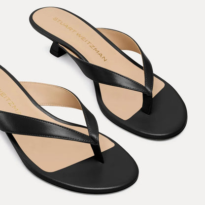 Rio Sleek Thong Sandal 35 - Black Leather