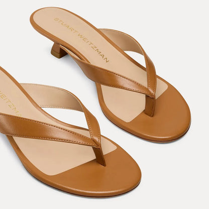 Rio Sleek Thong Sandal 35 - Macchiato Leather