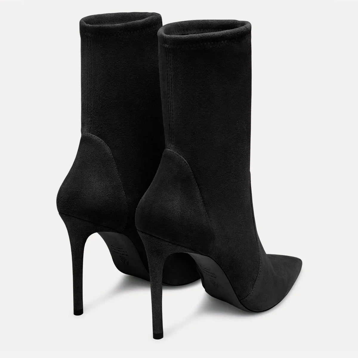 Stuart Power Bootie 100 - Black Stretch Suede