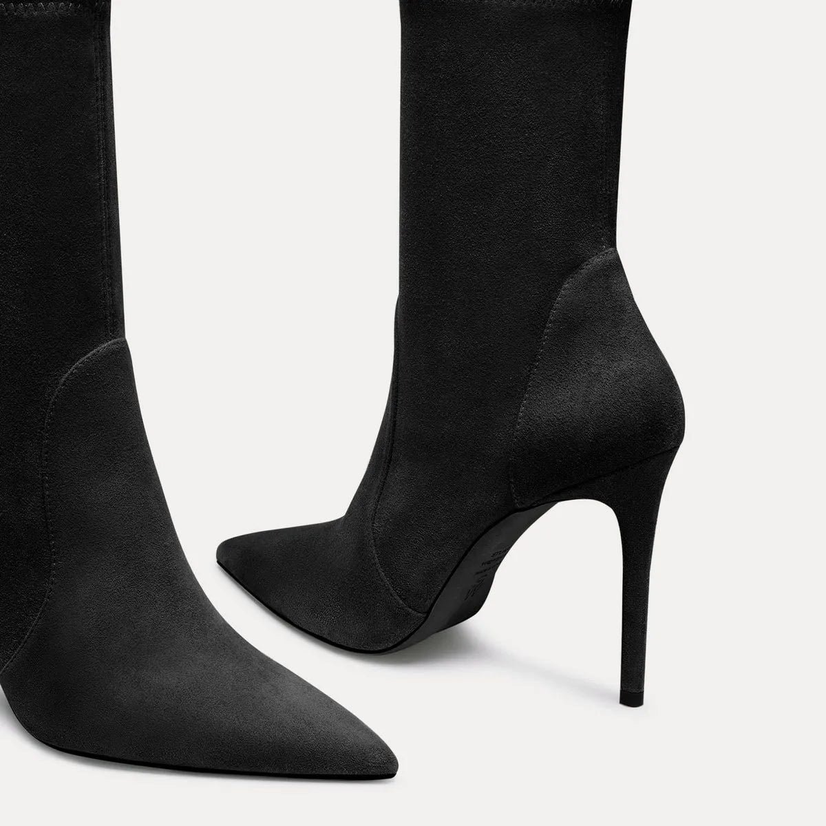 Stuart Power Bootie 100 - Black Stretch Suede