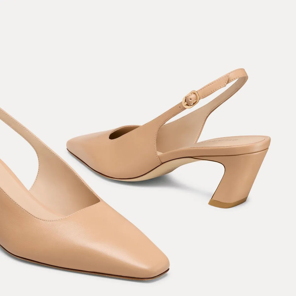 Stassi Slingback Pump 50 - Adobe Beige Leather