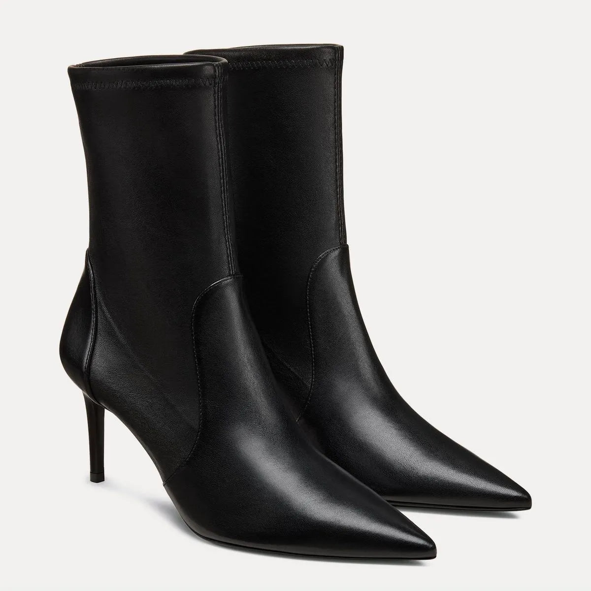 Stuart Power Bootie 75 - Black Stretch Leather