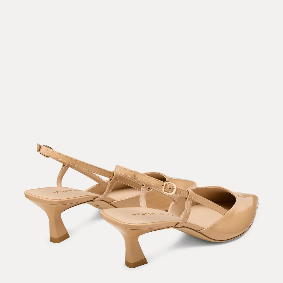 Vinnie Slingback Pump 50 - Adobe Beige Patent Leather