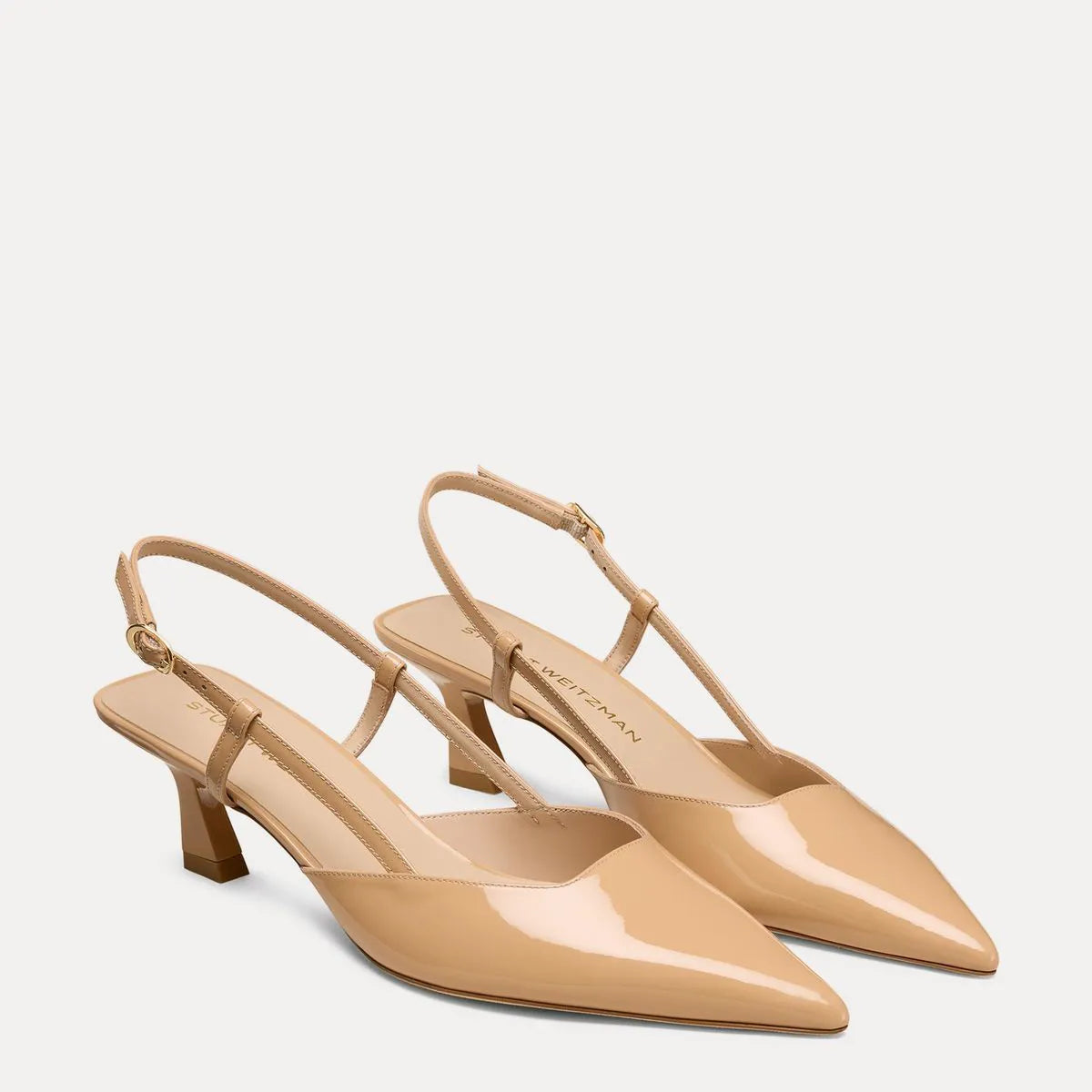 Vinnie Slingback Pump 50 - Adobe Beige Patent Leather