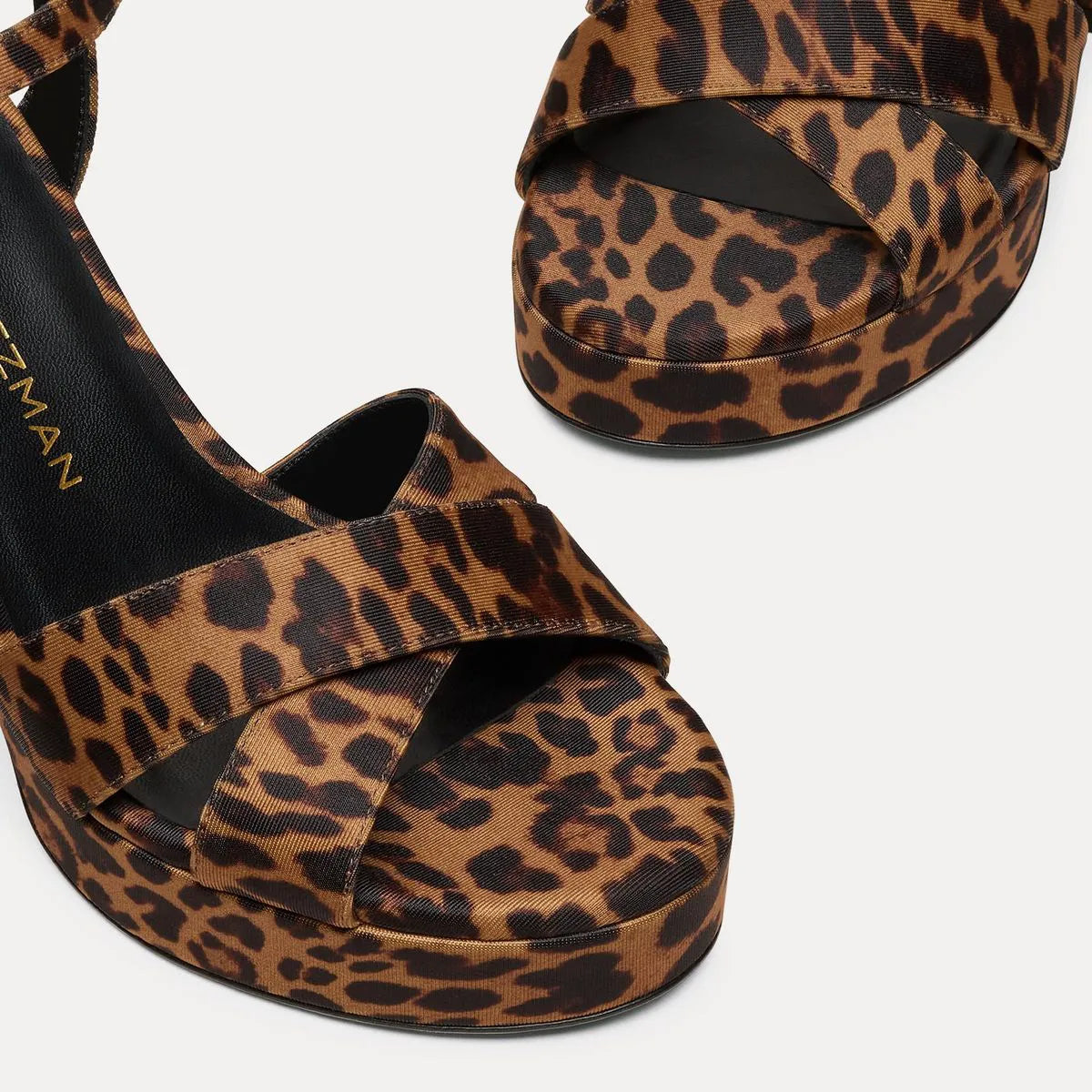 Dayna Platform Sandal 110 - Leopard-Print Nylon