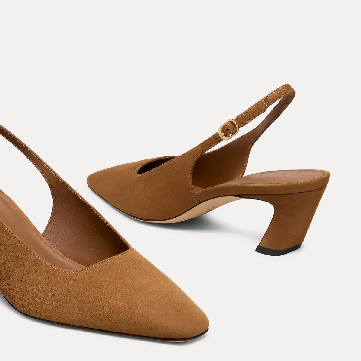 Stassi Slingback Pump 50 - Toasted Almond Suede