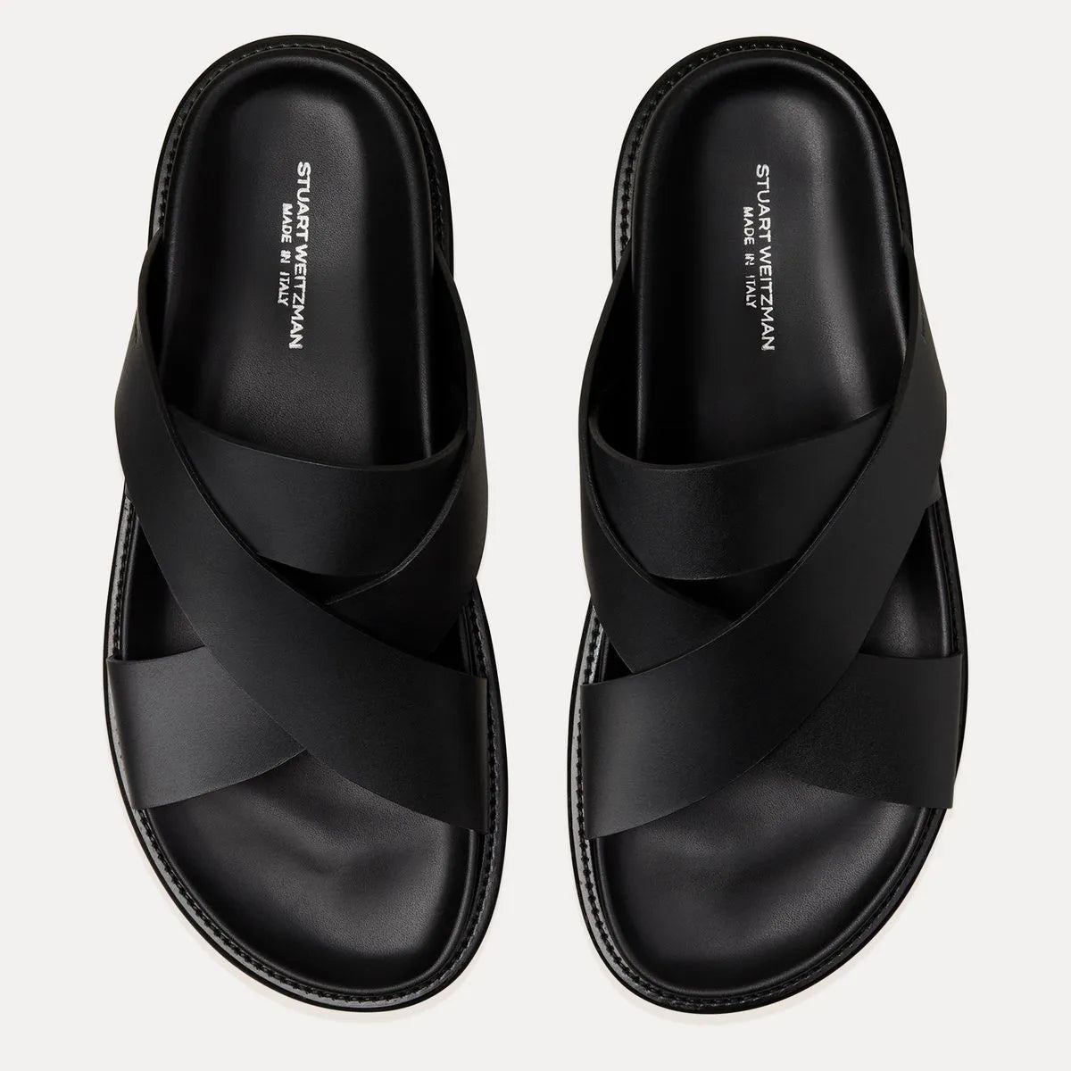 Men's Berkley Slide Sandal - Black Leather