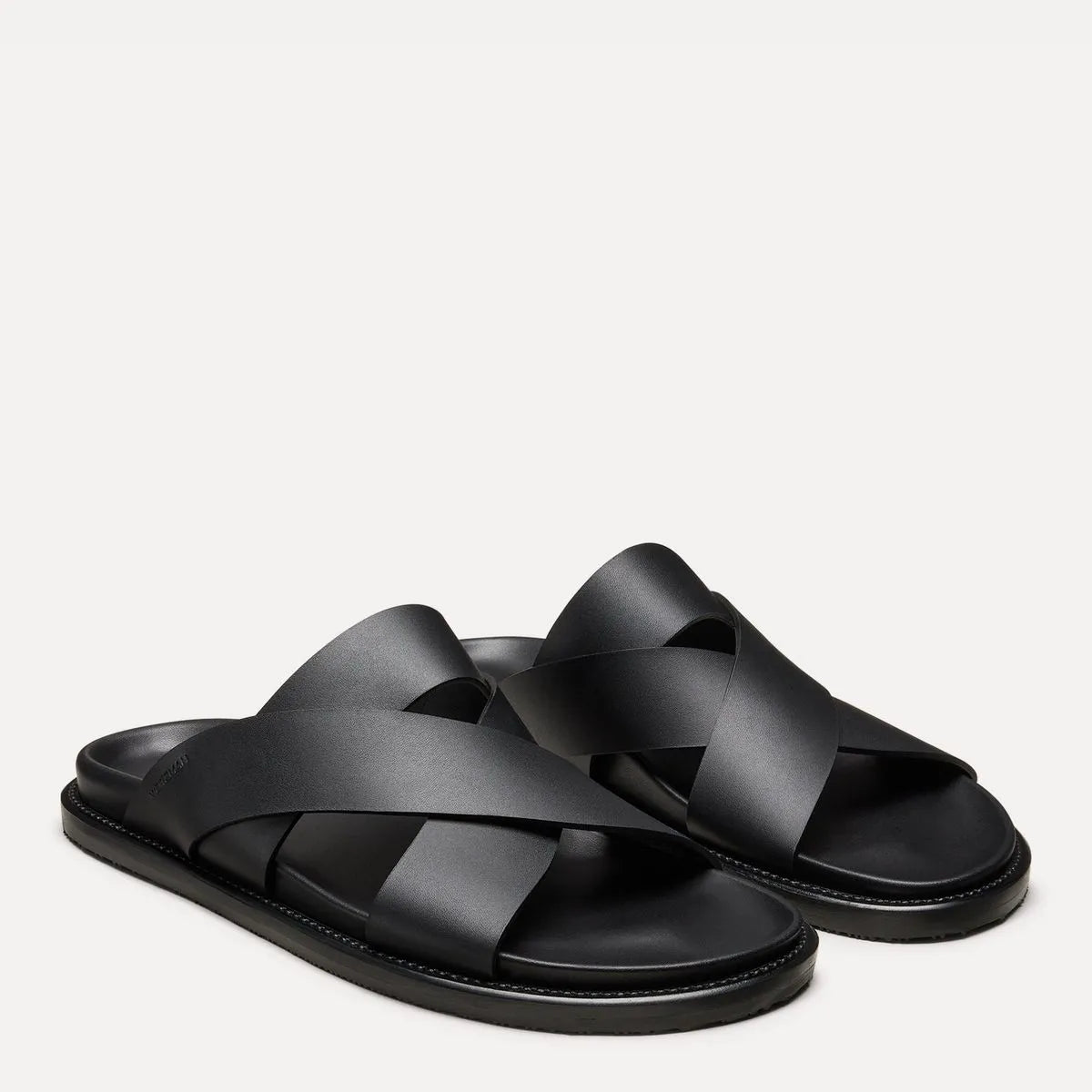 Men's Berkley Slide Sandal - Black Leather