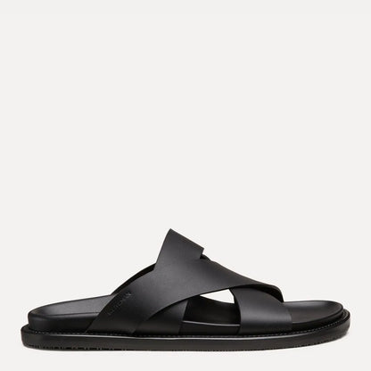 Men's Berkley Slide Sandal - Black Leather