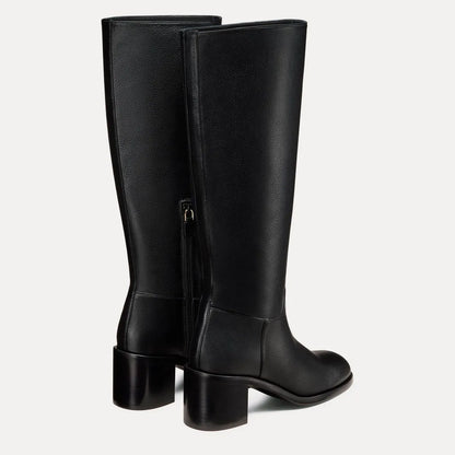 Finn Knee-High Boot - Black Leather