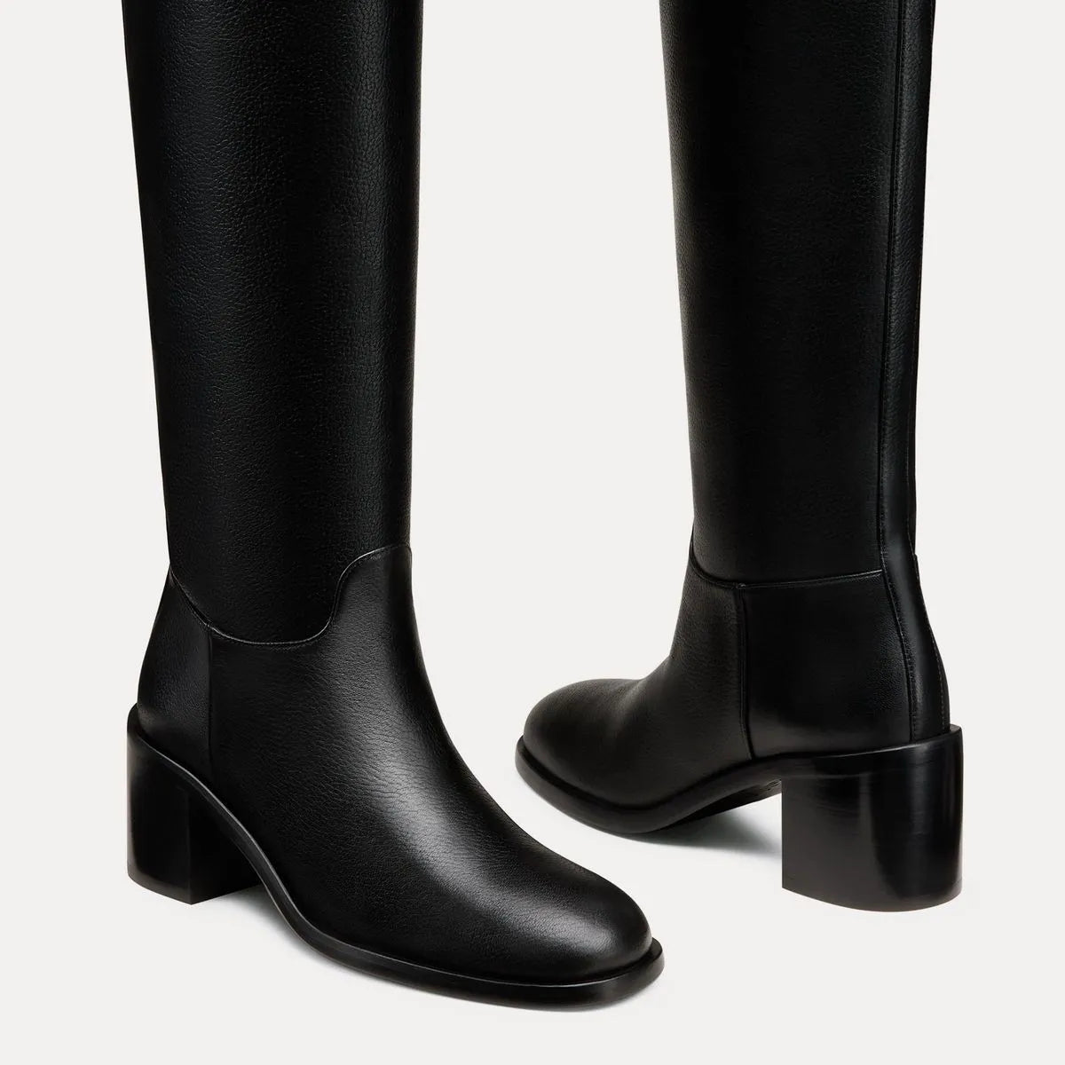 Finn Knee-High Boot - Black Leather