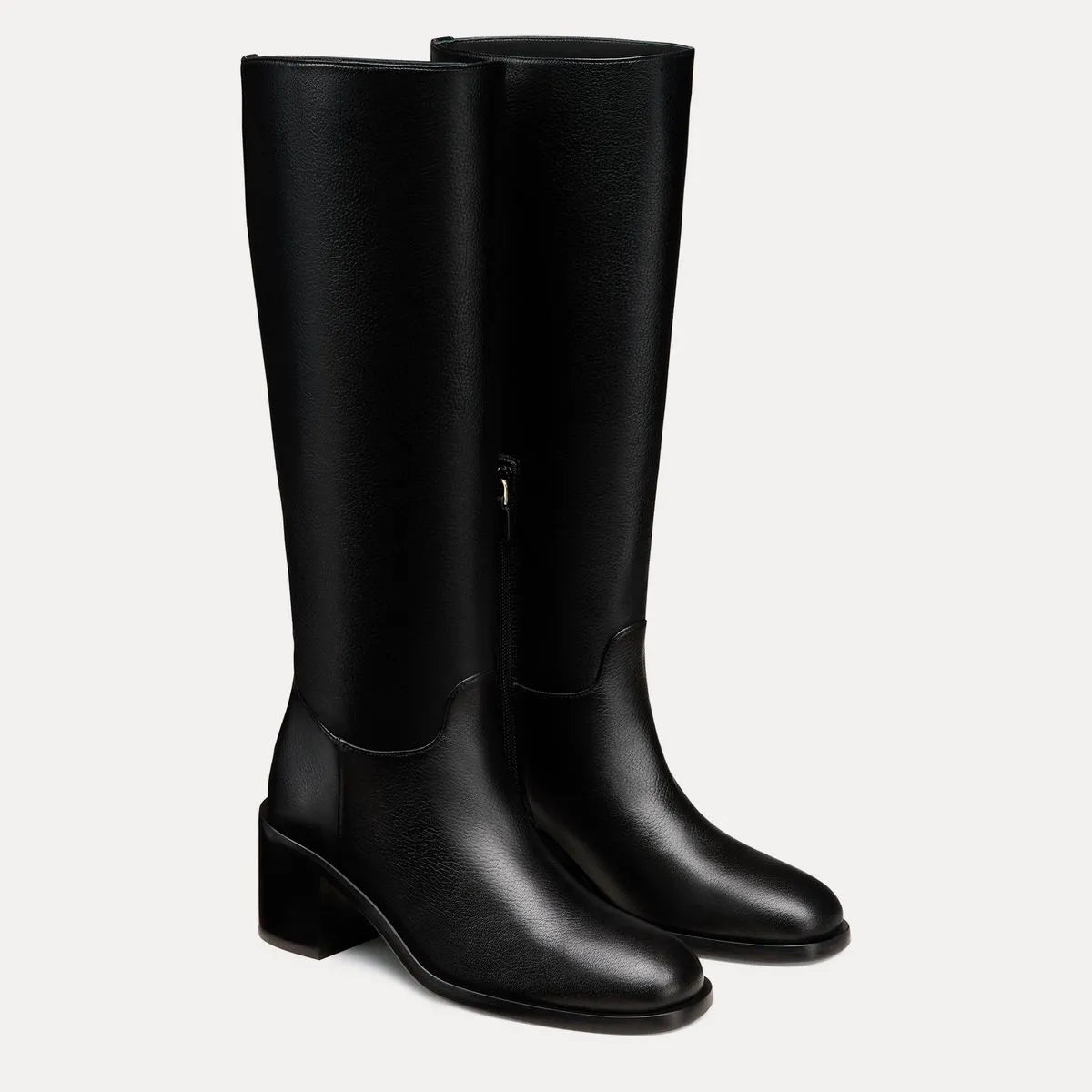 Finn Knee-High Boot - Black Leather