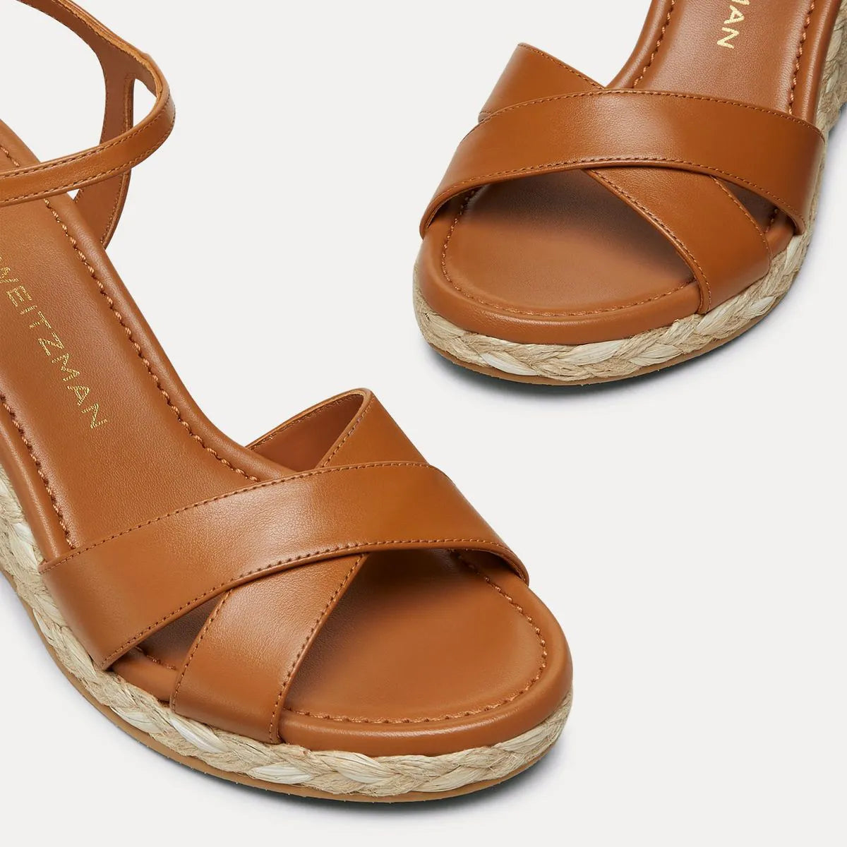 Dayna Espadrille Wedge Sandal - Macchiato Leather & Jute
