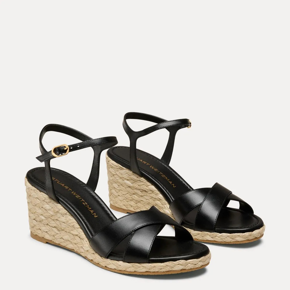 Dayna Espadrille Wedge Sandal - Black & Natural