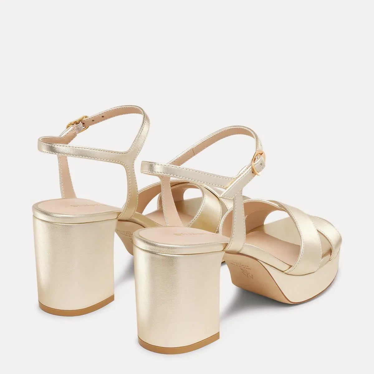 Dayna Platform Sandal 80 - Light Gold Leather