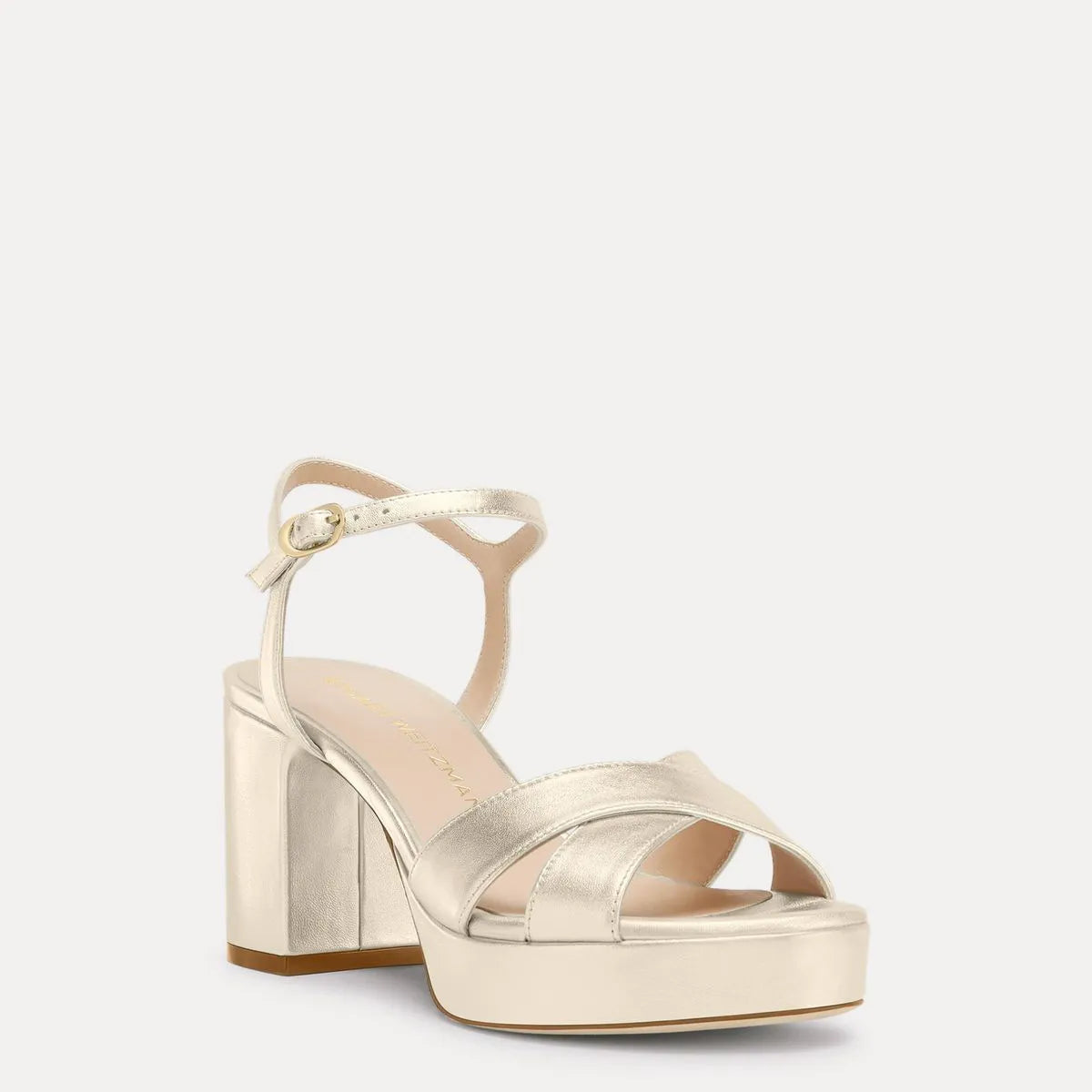 Dayna Platform Sandal 80 - Light Gold Leather