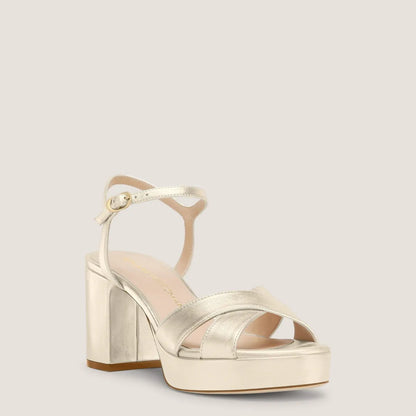 Dayna Platform Sandal 80 - Light Gold Leather
