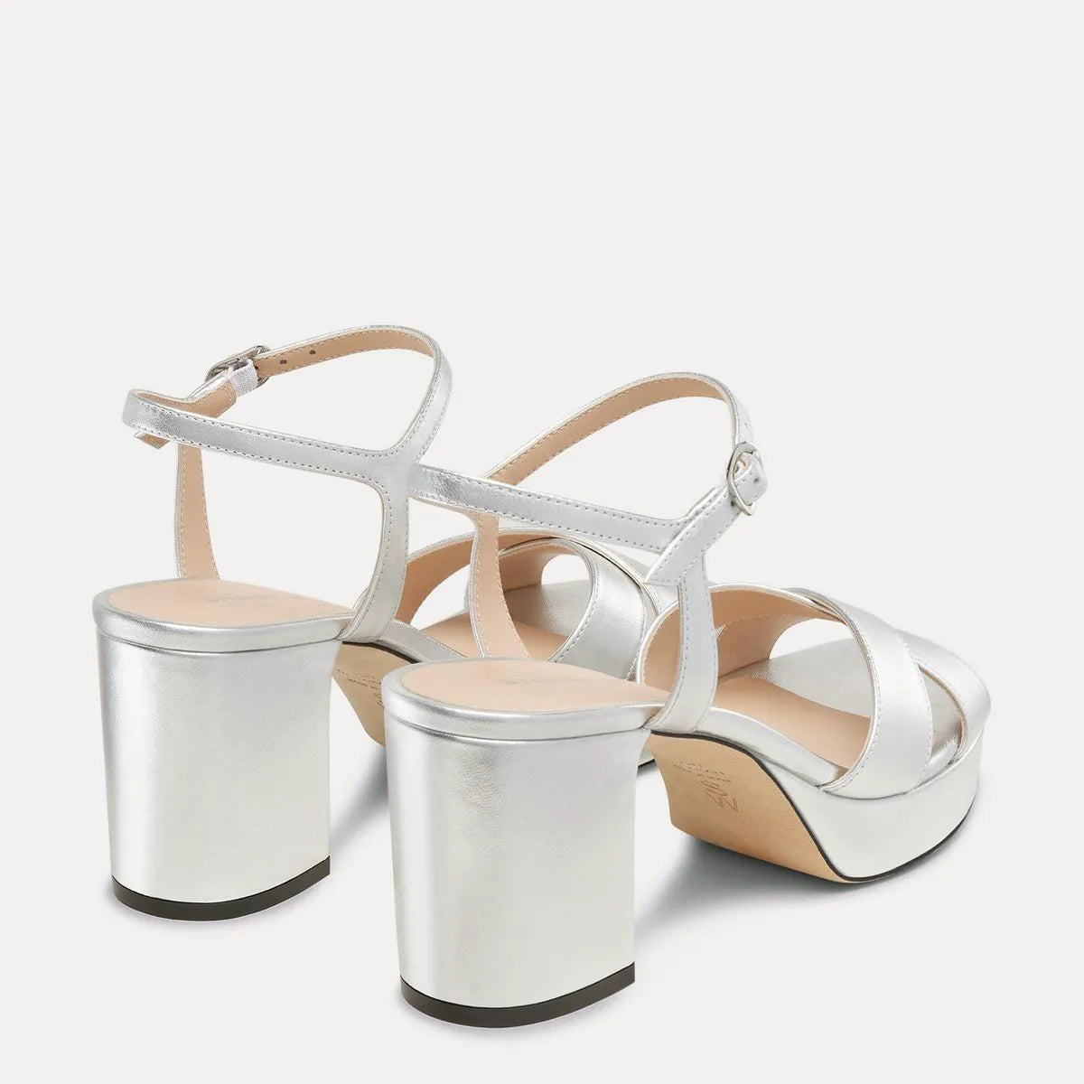 Dayna Platform Sandal 80 - Silver Leather