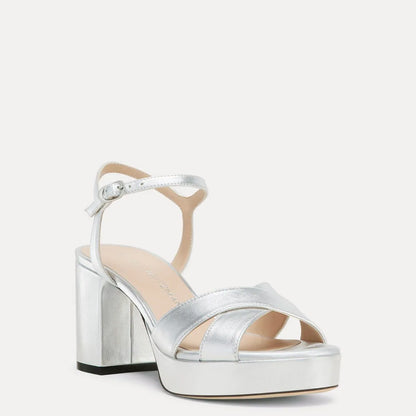 Dayna Platform Sandal 80 - Silver Leather