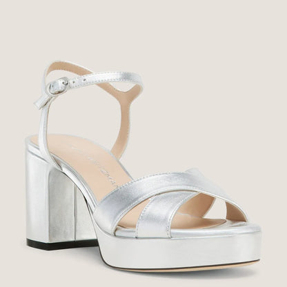Dayna Platform Sandal 80 - Silver Leather