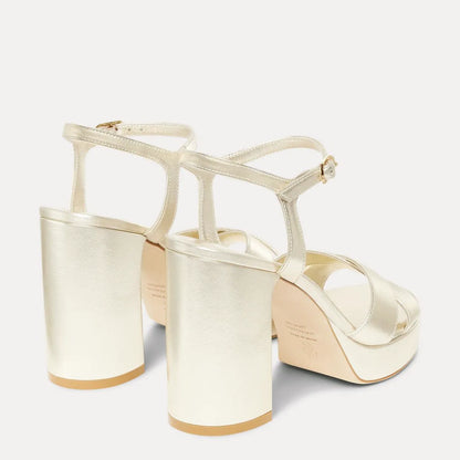 Dayna Platform Sandal 110 - Light Gold Leather