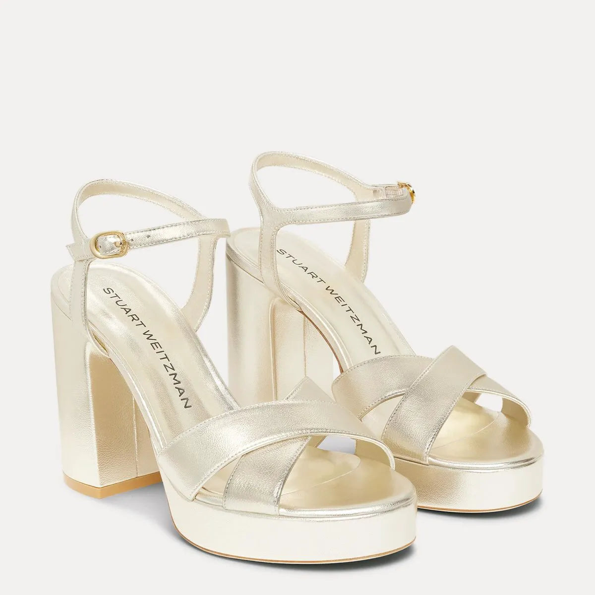 Dayna Platform Sandal 110 - Light Gold Leather