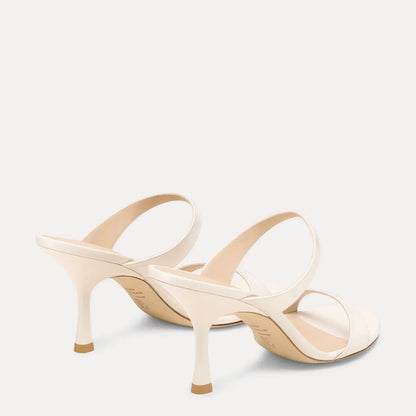 Nudist Slide Sandal 85 - Cream Patent Leather
