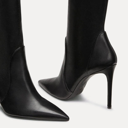 Stuart Power Bootie 100 - Black Stretch Leather