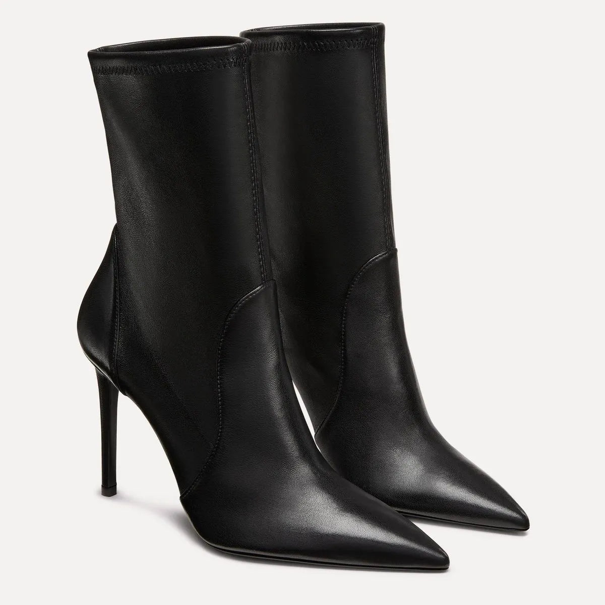 Stuart Power Bootie 100 - Black Stretch Leather