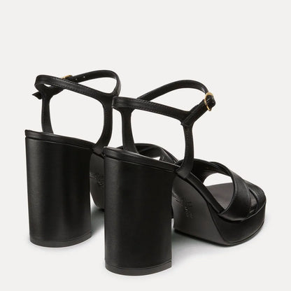 Dayna Platform Sandal 110 - Black Leather