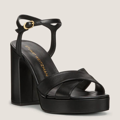 Dayna Platform Sandal 110 - Black Leather