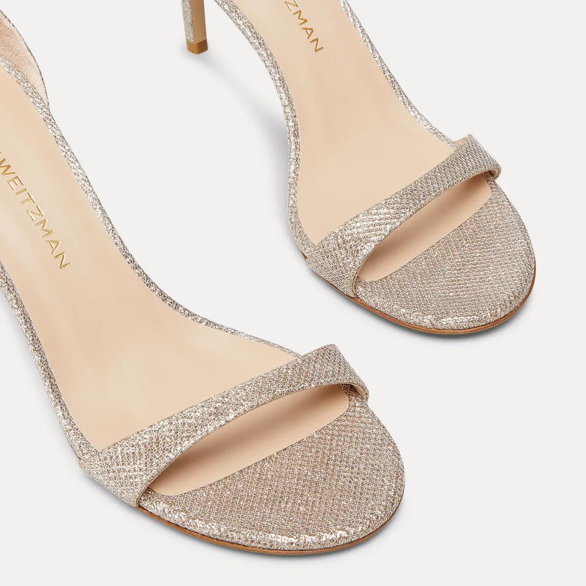 Nudist II Sandal 75 - Poudre Lamé Fabric